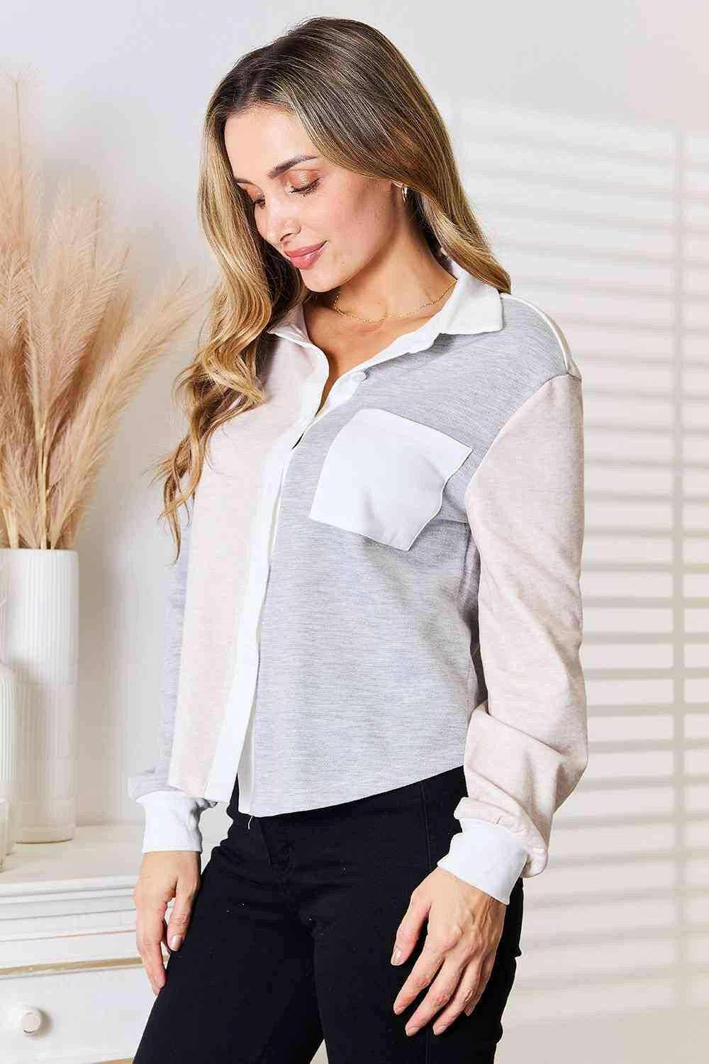 Contemporary color block top - Love Salve
